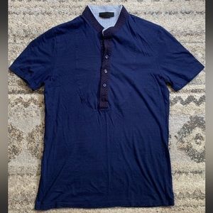 Alexander McQueen Blue SS Henley Large